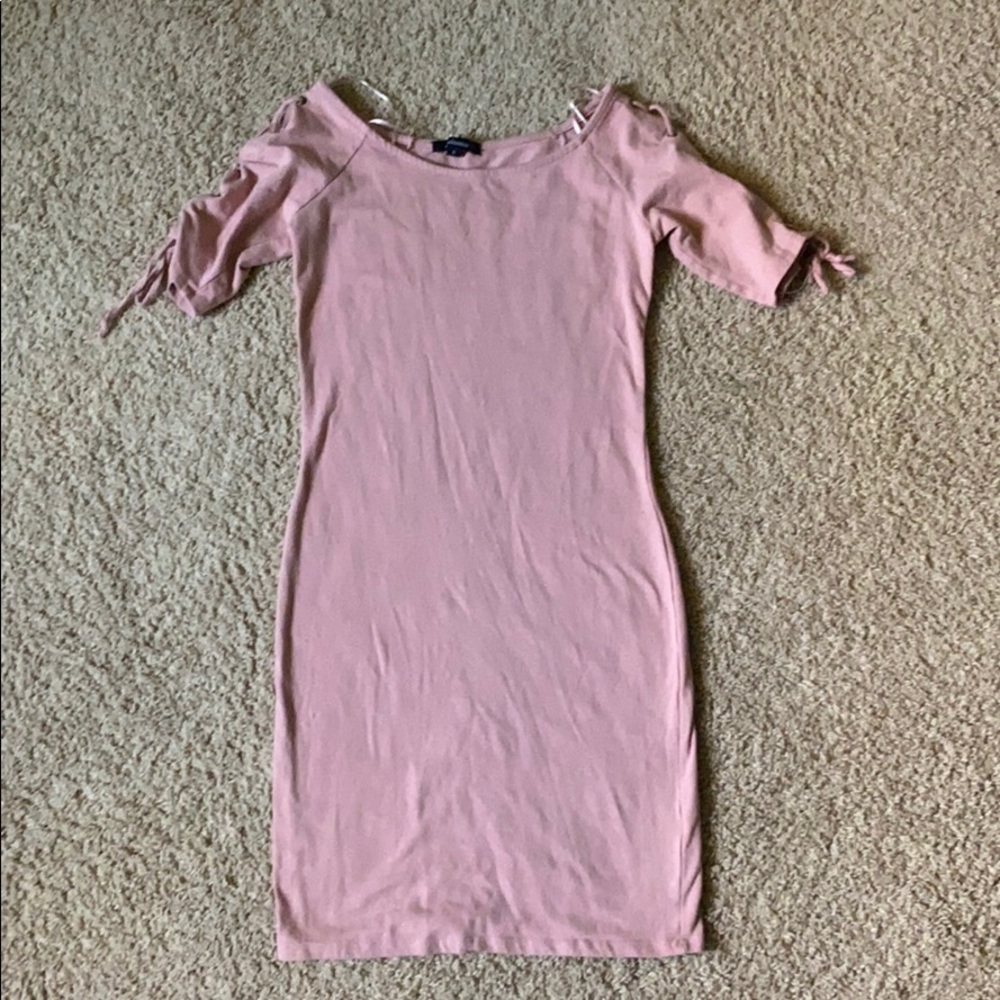 Mauve pink bodycon dress